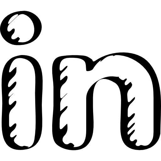 Linkedin sketched social logo symbol linkedin social icon