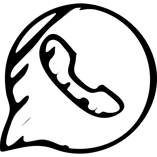 Whatsapp sketched logo outline logotype phone symbol icon