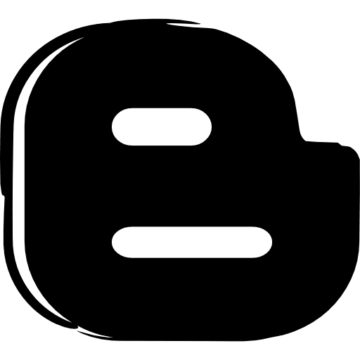 Blogspot sketched logo social sketched social blogspot icon