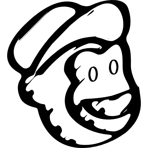 Mailchimp sketched social logo outline social services sketched social icon