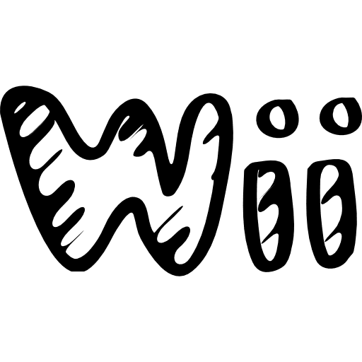 Nintendo wii sketched social logo outline sketched social outline symbol icon
