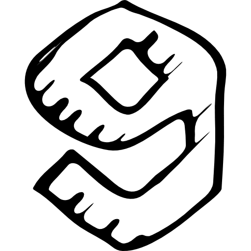 9gag sketched logo sketched social 9gag logo icon