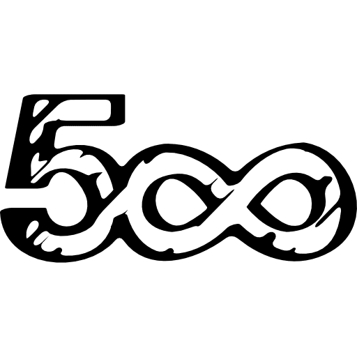 500 sketched social logo with infinite symbol sketched outline logo icon