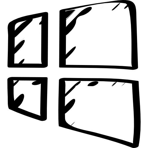 Windows 8 sketched logo outline logo symbols icon