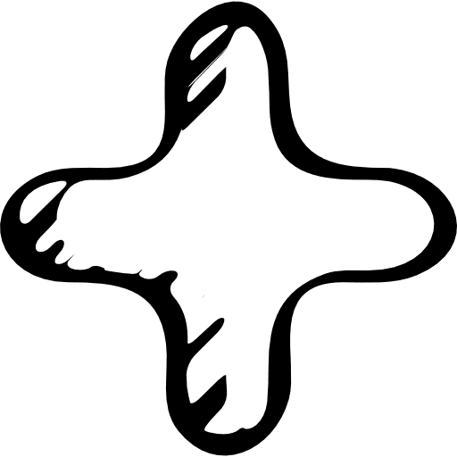 Add sketched symbol sign plus sign signs icon