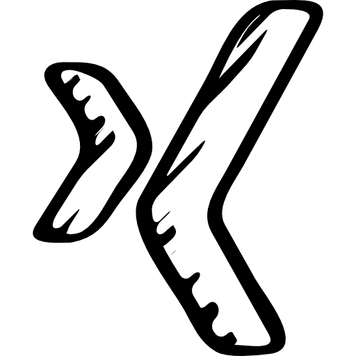 Xing sketched logo sketched symbols logo icon