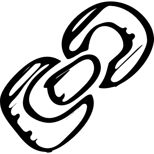 Link sketched symbol sketch linked outline icon