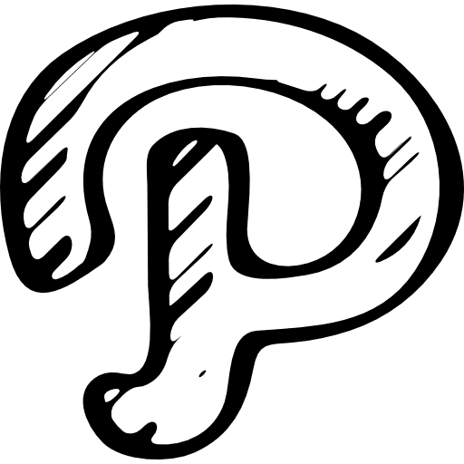 Path network logo sketch outline sketch sketched social letter icon