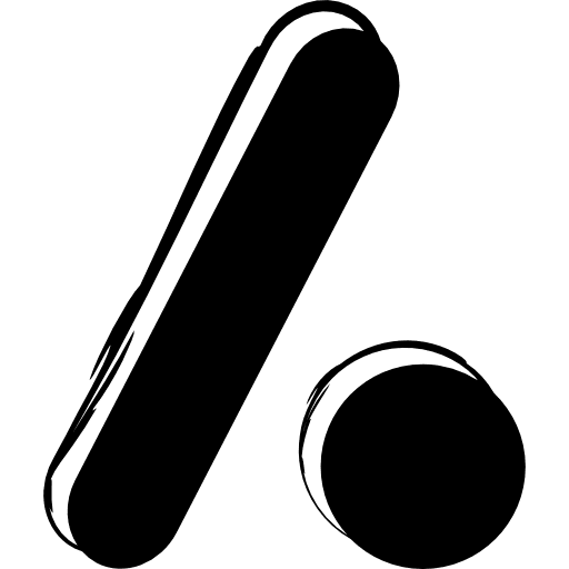 Slash and dot sketch variant signs slash dot icon