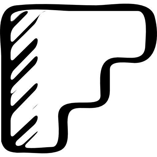 Flipboard sketched social logo outline flipboard symbol logo icon