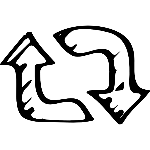 Refresh sketched arrows sign flexible circular arrows arrows icon
