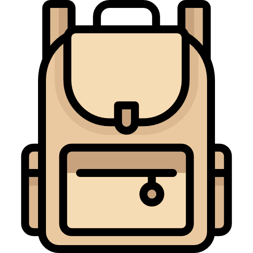 Backpack bags baggage travel icon