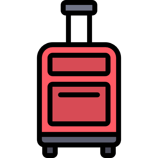 Suitcase baggage travel tools and utensils icon
