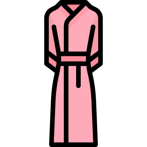 Bathrobe fashion spa clothing icon