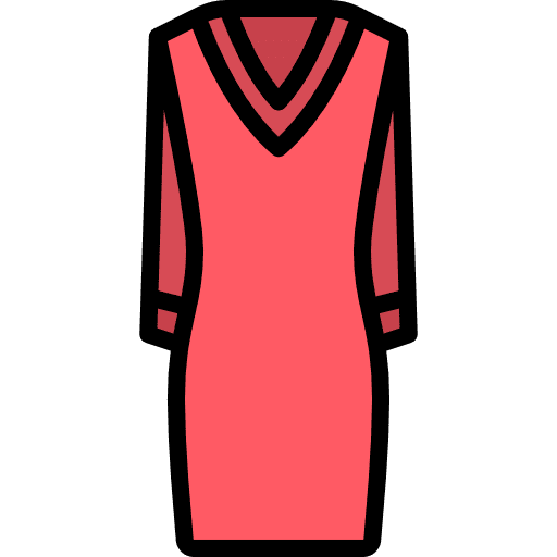 Dress femenine clothing elegant icon