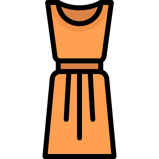 Dress femenine elegant clothes icon