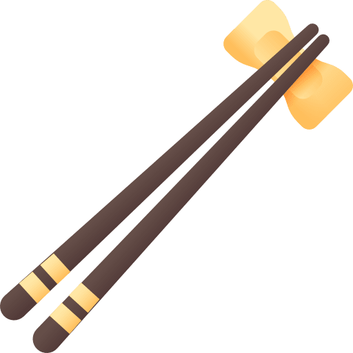 Chopsticks food and restaurant couple kitchen pack icon