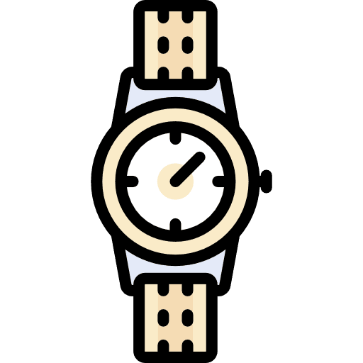 Wristwatch time and date time clock icon