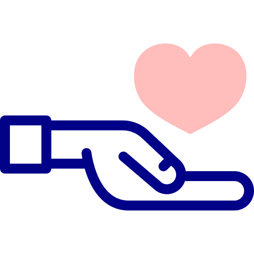 Hand charity hand donation icon