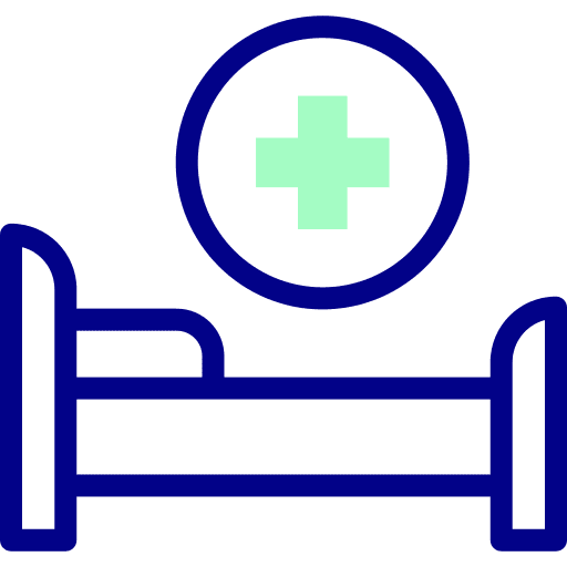 Hospital bed hospital bed clinic medical assistance icon