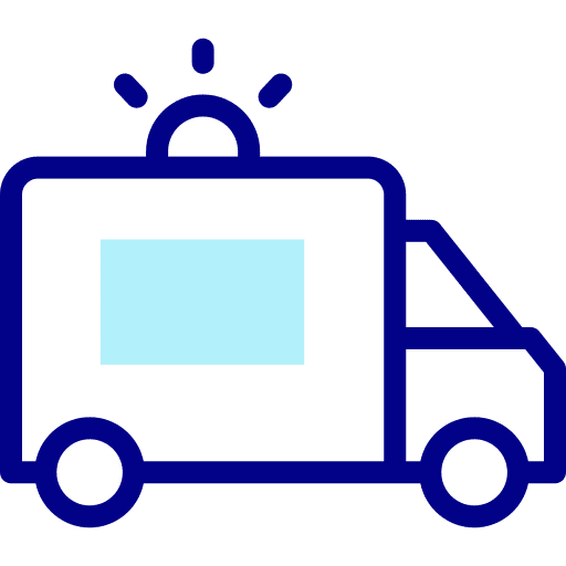 Ambulance transportation emergency urgency icon