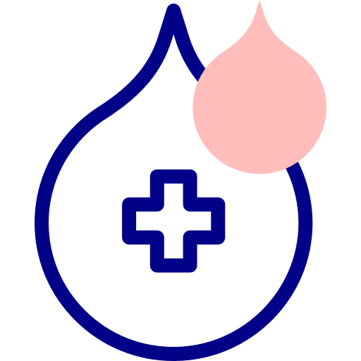 Blood transfusion blood cross icon