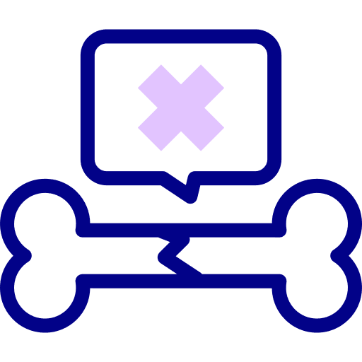 Bone broken anatomy fracture icon
