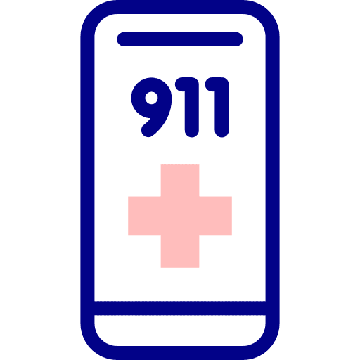 Smartphone urgency healthcare and medical phone call icon