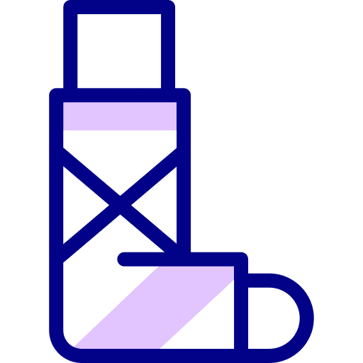 Broken leg plaster fracture splint icon