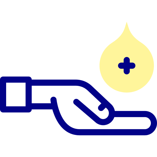 Drop drop gesture healthcare and medical icon