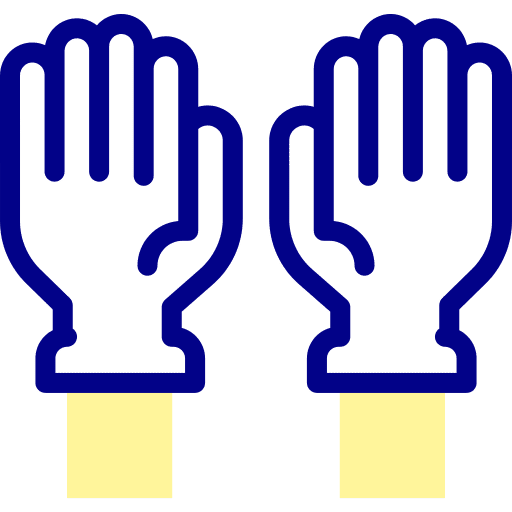 Glove protection healthcare and medical protective icon