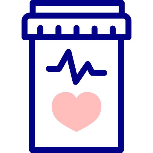 Pill drug cardiology pill icon