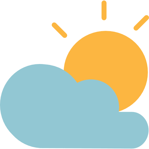 Cloudy weather sun cloudy icon