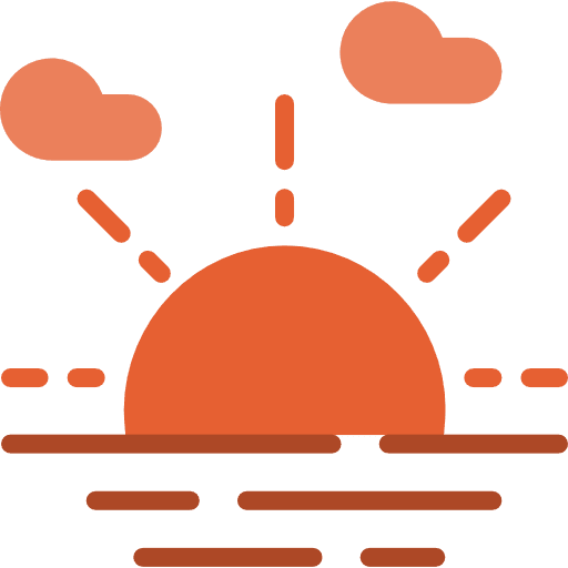 Sunset forecast meteorology sun icon