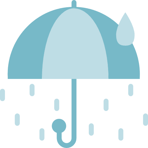 Rain meteorology forecast protection icon Rain meteorology forecast protection icon