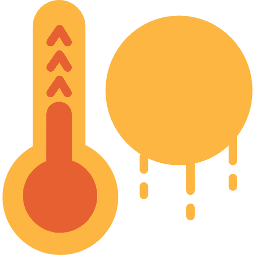 Summer forecast hot sun icon