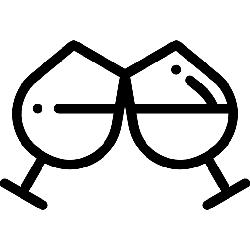 Toast food and restaurant alcohol celebration icon Toast food and restaurant alcohol celebration icon