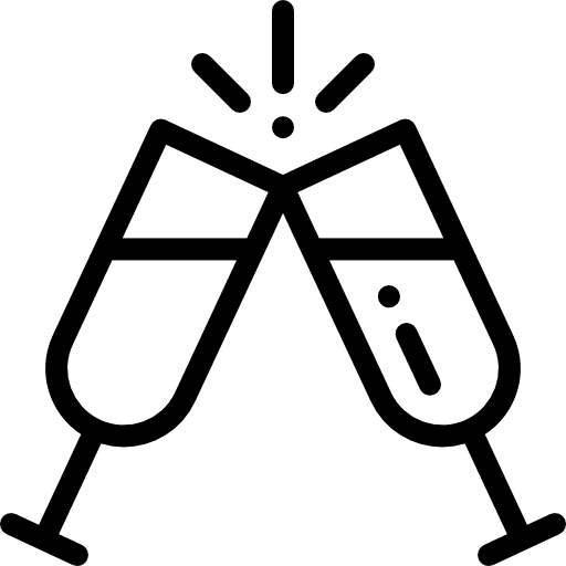 Toast toast birthday and party drinks icon Toast toast birthday and party drinks icon