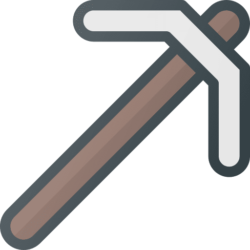 Pick miner dig construction and tools icon Pick miner dig construction and tools icon