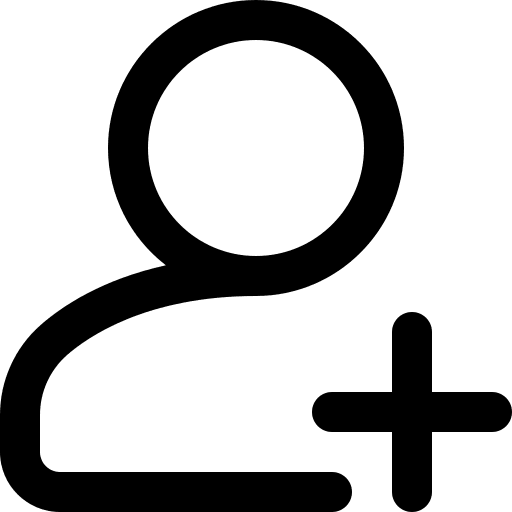 Add user member social add friend icon