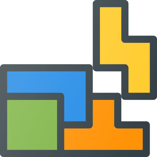 Tetris puzzle gaming arcade icon Tetris puzzle gaming arcade icon