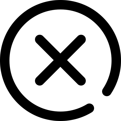 Cancel cross cross mark signs icon