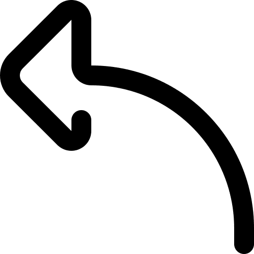 Curved arrow trajectory curve before icon