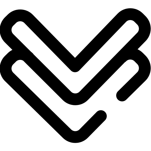 Down chevron double chevron direction arrows icon