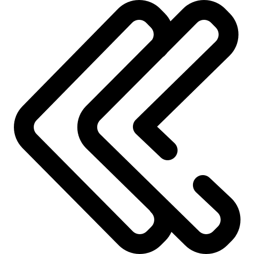 Left chevron left chevron left arrow orientation icon
