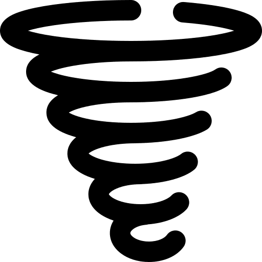 Tornado twister vortex nature icon