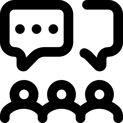 Meeting conference discussion chat icon