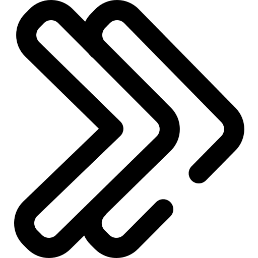 Right chevron next orientation multimedia option icon