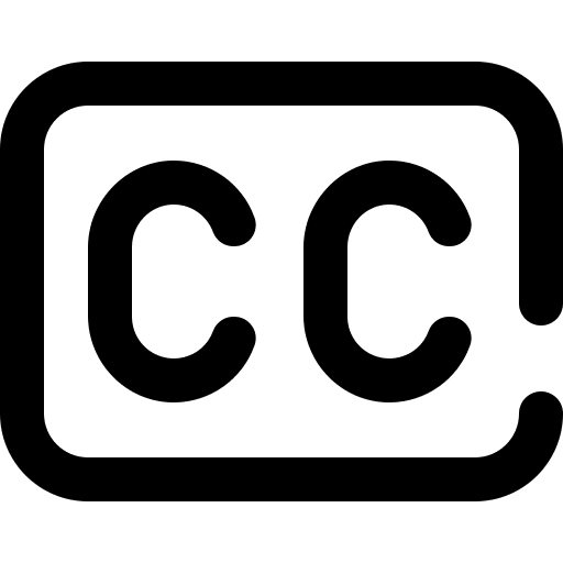 Subtitles logo subtitles deaf icon