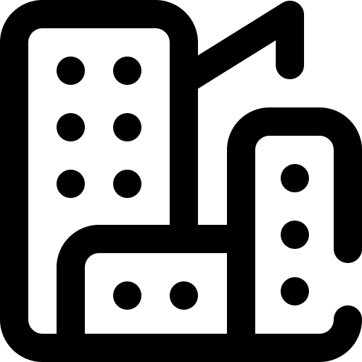 City urban skyline empire state building icon